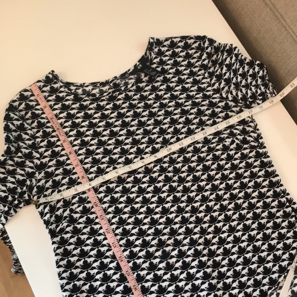 H&M Cheetah Blouse Black Long Sleeve - Size 2 - Picture 11 of 11